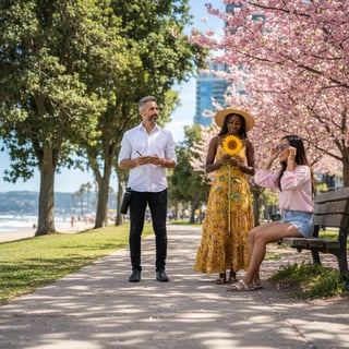Diverse Outdoor Candid Photos