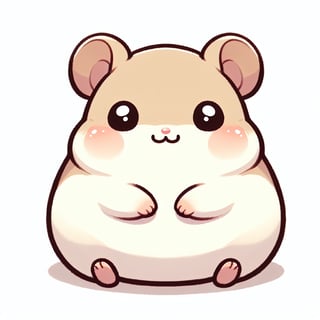 Cute Kawaii Hamster Illustration