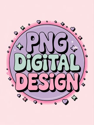 Kawaii Pastel Digital Badge Design