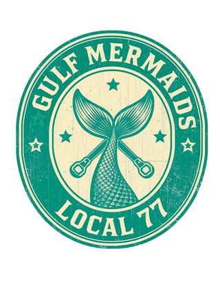 Gulf Mermaids Union Vintage Emblem