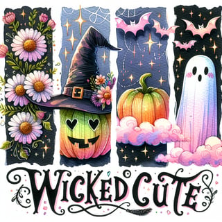 Wicked Cute Watercolor Collage