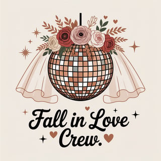 Mirrored Disco Ball with Fall Florals