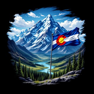 Rocky Mountains T-Shirt Design