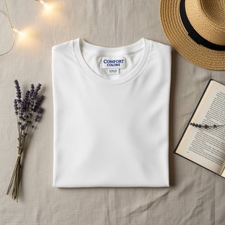 Comfort Colors 1717 White T-Shirt Mockup
