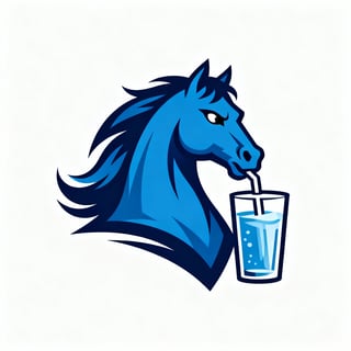 Modern Blue Horse Sports Logo