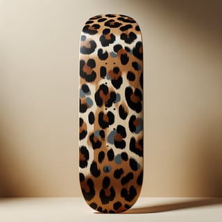 Leopard Print Skateboard Deck Design