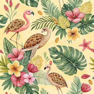 Tropical Boho Floral Pattern