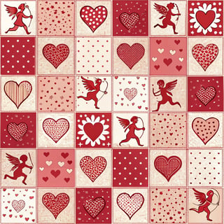 Valentine's Day Checkerboard Design
