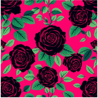 Burgundy Rose Floral Pattern