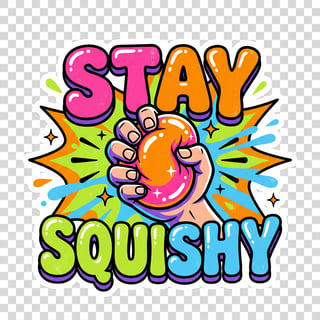 Bold Playful Stay Squishy Design