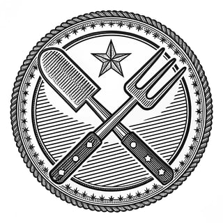 Engraved Grilling Emblem Design