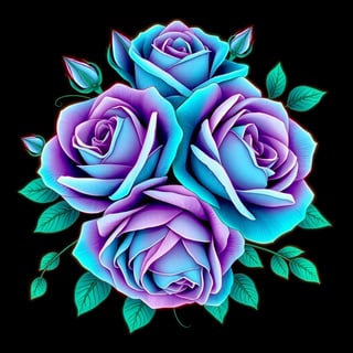 Realistic Tea Roses T-Shirt Design