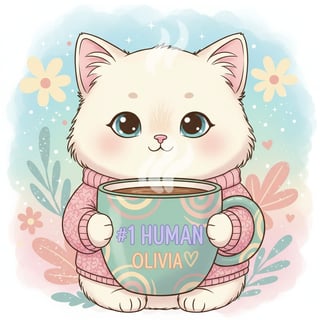Cartoon Pet with #1 Human Coffee Mug