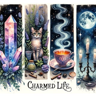 Watercolor Collage of Charmed Life
