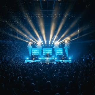 Cinematic Blue Concert Lighting