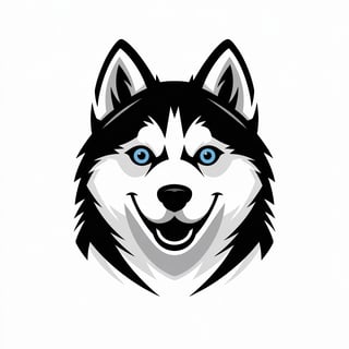 Minimalist Siberian Husky Illustration