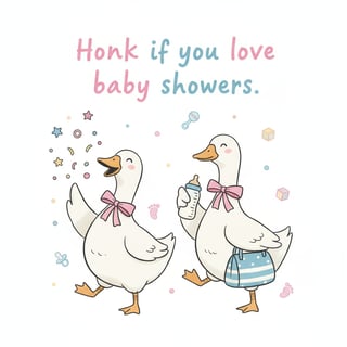 Baby Shower Goose Announcement