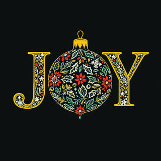Bold Typographic Christmas JOY Design