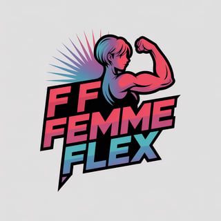 Femme Flex Logo in Anime Style