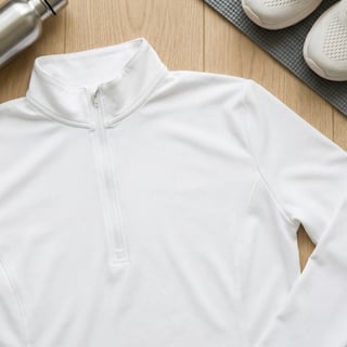 Ladies Quarter-Zip Pullover Flatlay