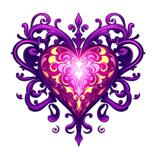 Violet Fantasy Heart Design