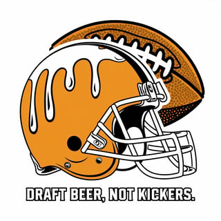 American Football Helmet with Beer Foam