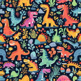 Playful Dinosaur Pattern for Kids