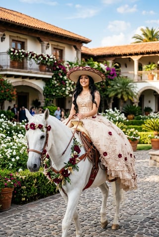 Quinceañera charra en rancho mexicano