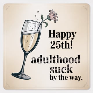 Happy 25th Birthday Classy Design