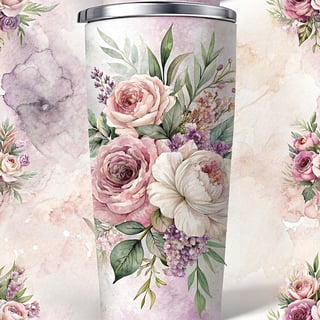 Elegant Floral Tumbler Wrap Design