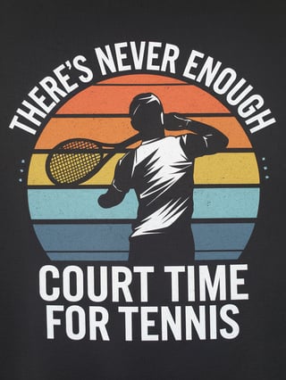 Vintage Tennis Player Silhouette Art