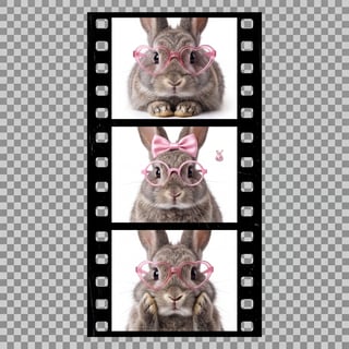 Ultra-Photorealistic Gray Rabbits Triptych