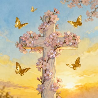 Hand-Drawn Christian Cross Art