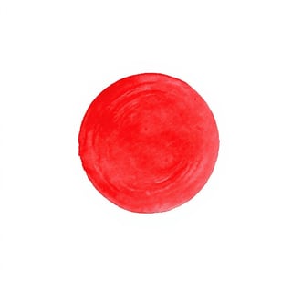 Red Watercolor Circle on White