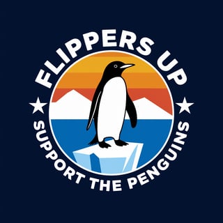 Penguin on Iceberg at Sunset