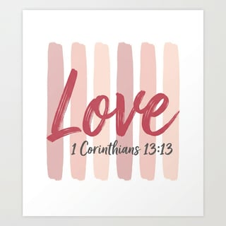 Love Script with Pink Stripes