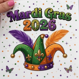 Mardi Gras 2026 Festive Illustration