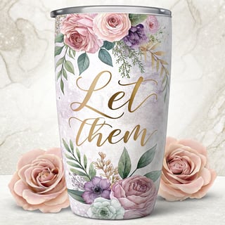 Elegant Floral Tumbler Wrap Design