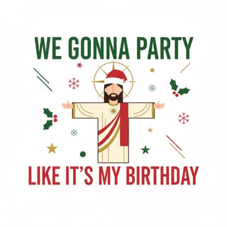 Trendy Christmas Jesus Graphic Design