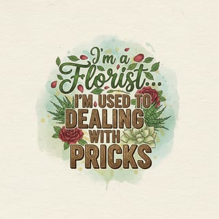 Floral Typography Graphic Design
