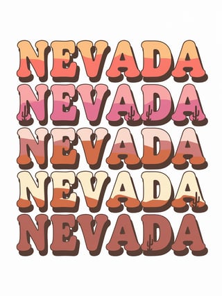 Nevada Retro Bubble Letters