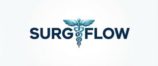 Modern Surfflow Logo with Caduceus