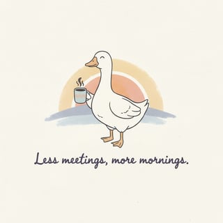 Peaceful Retirement Goose Design