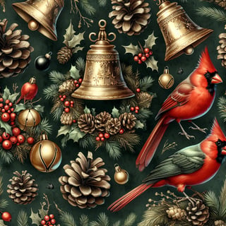 Witchy Yule Christmas Seamless Paper