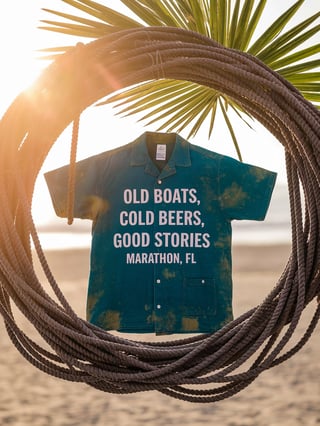 Tropical Shirt Design - Old Boats & Cold Beers