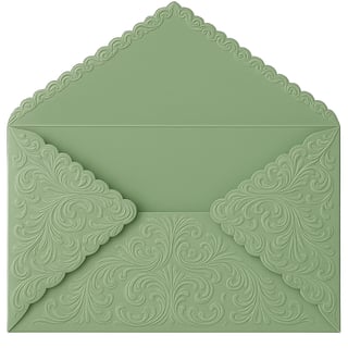 Sage Green Brocade Envelope