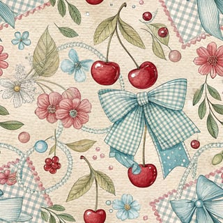 Vintage Coquette Seamless Pattern