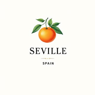Minimalist Seville Orange Graphic Design