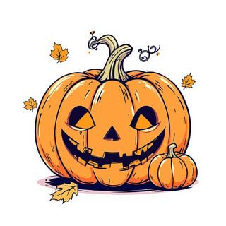 Kawaii Pumpkin T-Shirt Design