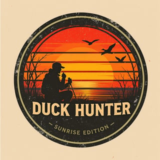 Retro Duck Hunter Emblem